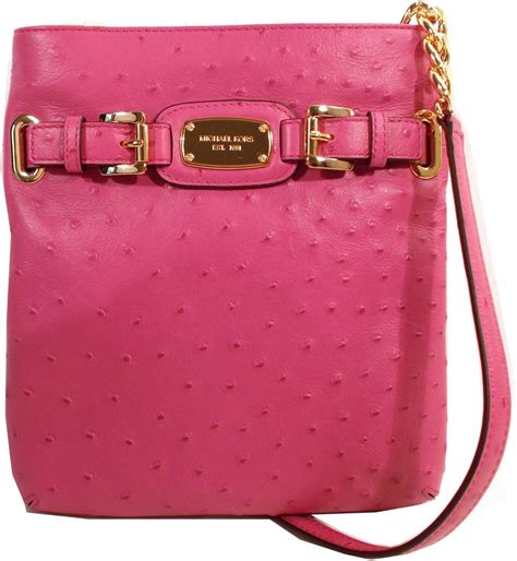 Michael Kors Hamilton Large Crossbody Ostrich Patterned 